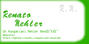 renato mehler business card